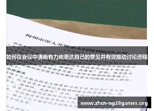 如何在会议中清晰有力地表达自己的意见并有效推动讨论进程